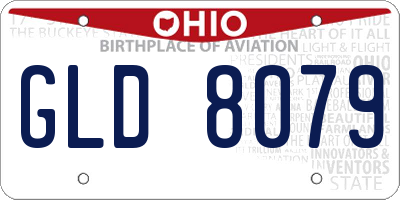 OH license plate GLD8079