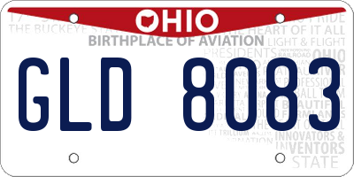 OH license plate GLD8083