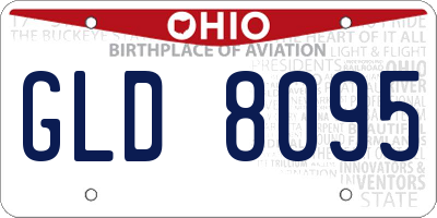 OH license plate GLD8095