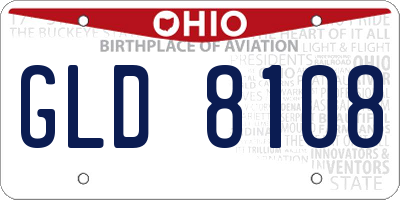 OH license plate GLD8108