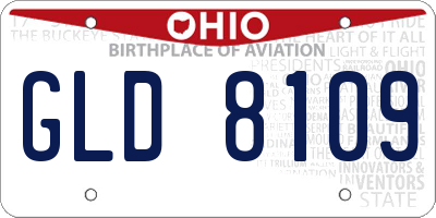 OH license plate GLD8109