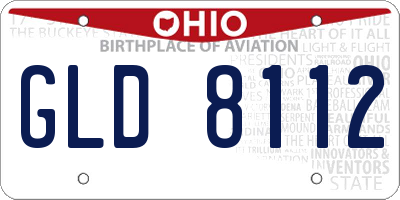 OH license plate GLD8112