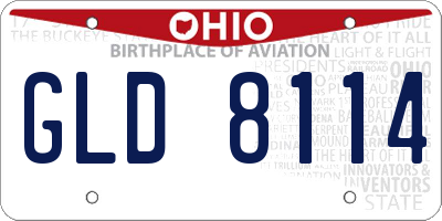 OH license plate GLD8114