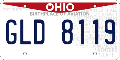 OH license plate GLD8119