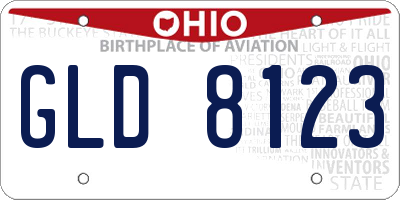 OH license plate GLD8123