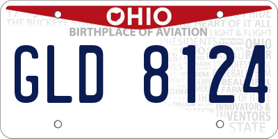 OH license plate GLD8124