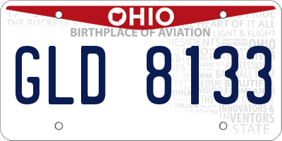 OH license plate GLD8133