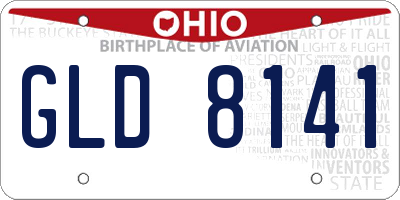 OH license plate GLD8141