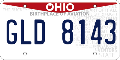 OH license plate GLD8143