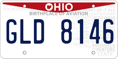 OH license plate GLD8146