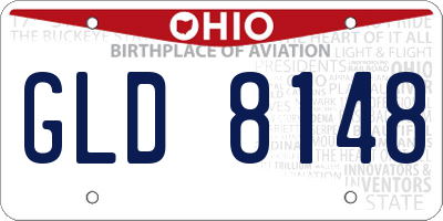 OH license plate GLD8148