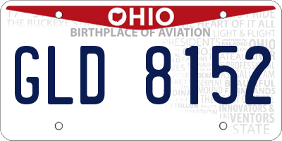 OH license plate GLD8152