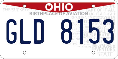 OH license plate GLD8153