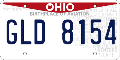 OH license plate GLD8154