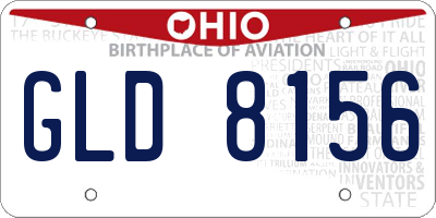 OH license plate GLD8156