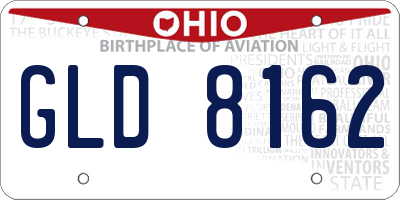 OH license plate GLD8162