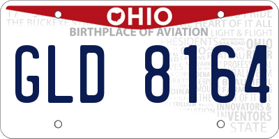 OH license plate GLD8164