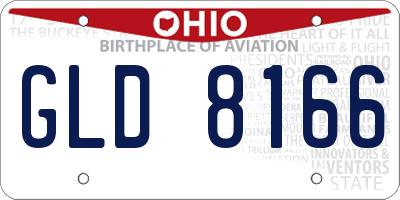 OH license plate GLD8166