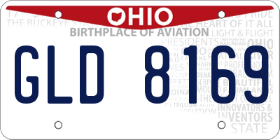 OH license plate GLD8169