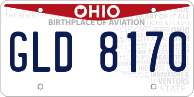 OH license plate GLD8170