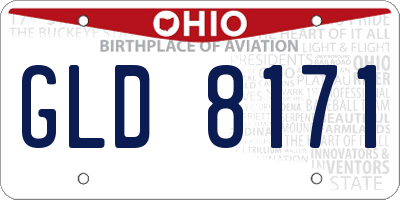 OH license plate GLD8171