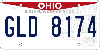 OH license plate GLD8174
