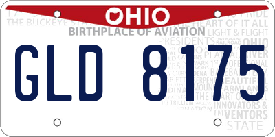 OH license plate GLD8175