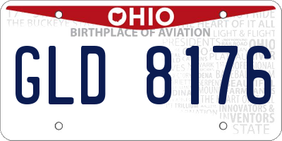 OH license plate GLD8176