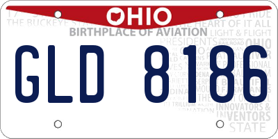 OH license plate GLD8186