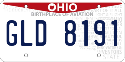 OH license plate GLD8191