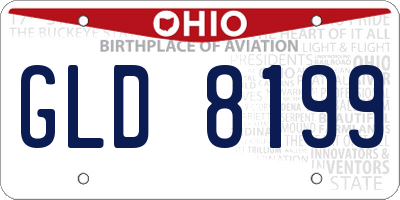 OH license plate GLD8199