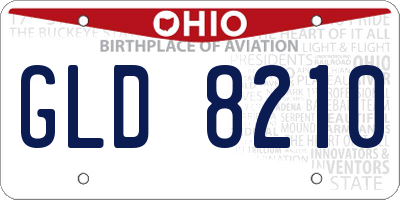 OH license plate GLD8210