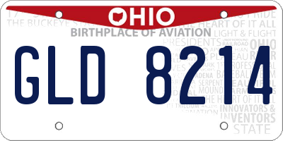 OH license plate GLD8214