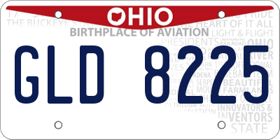 OH license plate GLD8225