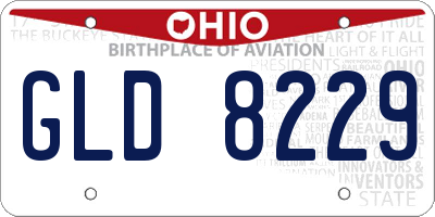 OH license plate GLD8229