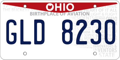 OH license plate GLD8230