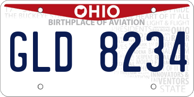 OH license plate GLD8234
