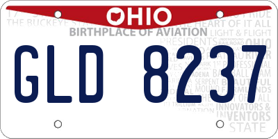 OH license plate GLD8237