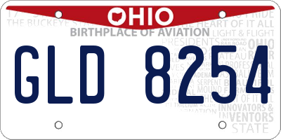 OH license plate GLD8254