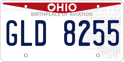 OH license plate GLD8255