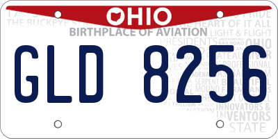 OH license plate GLD8256
