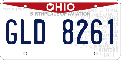 OH license plate GLD8261