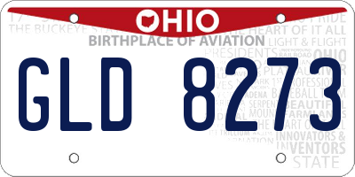 OH license plate GLD8273