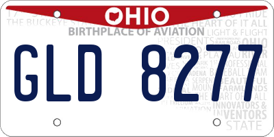 OH license plate GLD8277