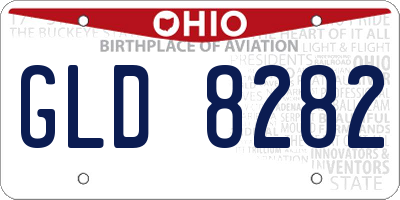 OH license plate GLD8282