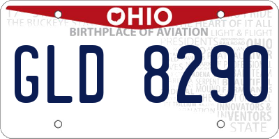 OH license plate GLD8290