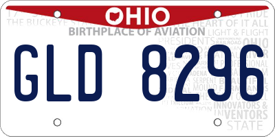 OH license plate GLD8296