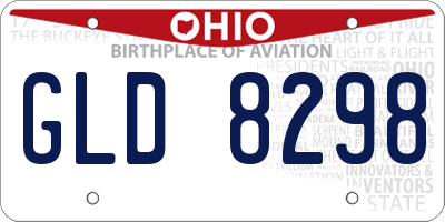 OH license plate GLD8298