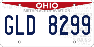 OH license plate GLD8299