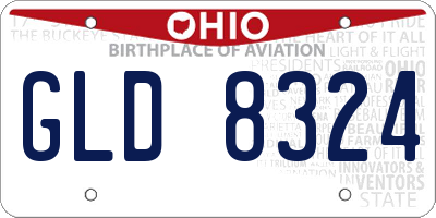 OH license plate GLD8324